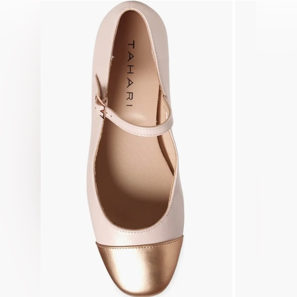 NEW Tahari Pink and Gold Mary Jane Flats - Picture 4 of 4